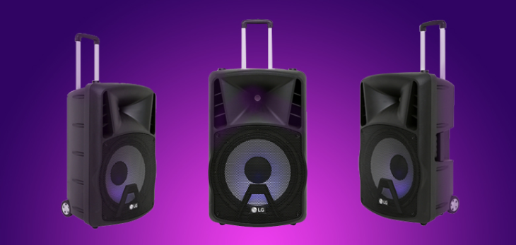 Loa kéo karaoke LG RK4 80W kiểu dáng hiện đại phù hợp với mọi không gian sử dụng. 