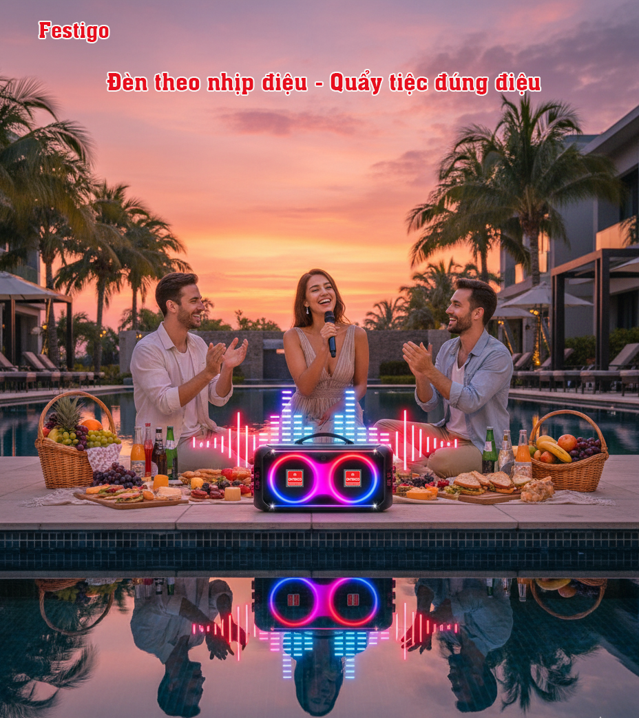 FESTIGO – 1 Dòng loa tiệc tùng thế hệ mới Siêu hot nhà Ontekco 2 festigo