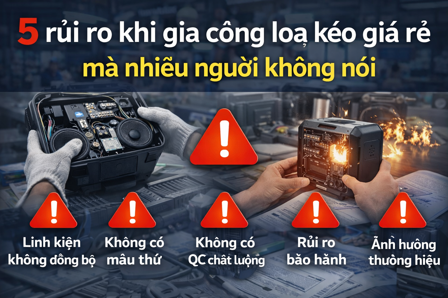 Gia công loa kéo giá rẻ: 5 rủi ro khiến nhiều thương hiệu “chết yểu” 2 5 rủi ro khi gia công loa kéo giá rẻ mà nhiều người không nói