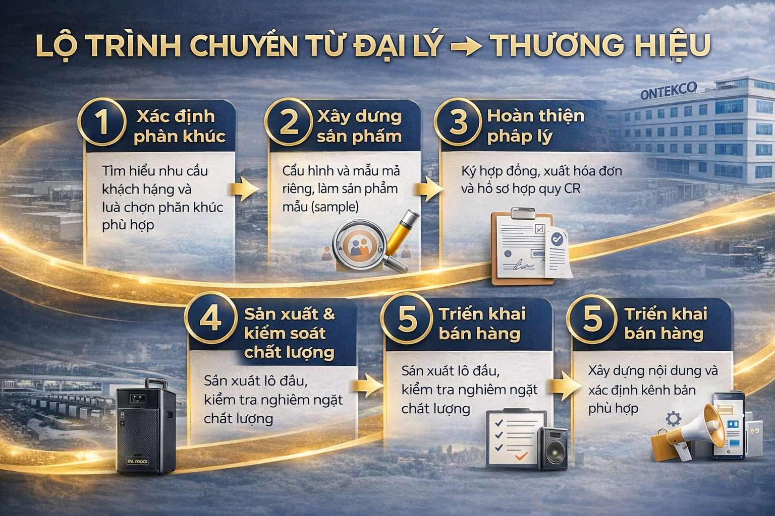Lộ trình chuyển từ đại lý → thương hiệu