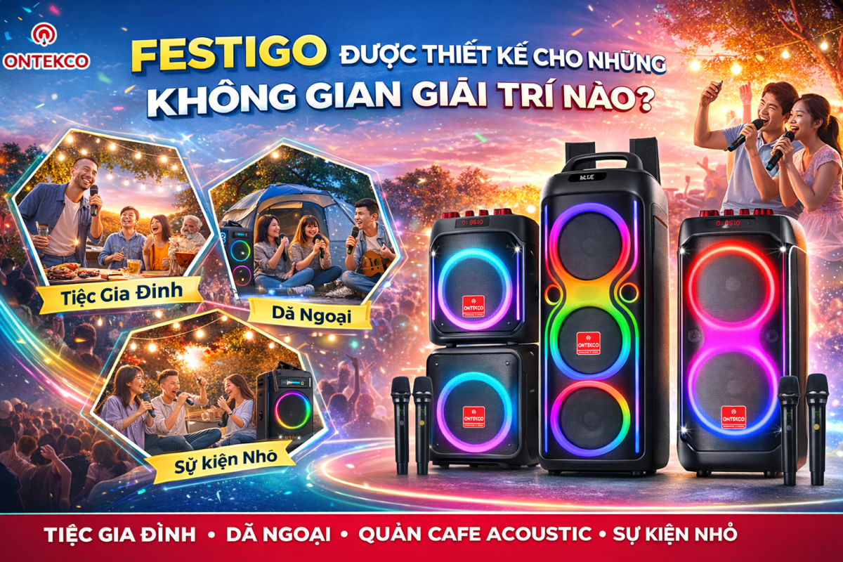 Loa party Festigo được thiết kế cho những không gian giải trí nào