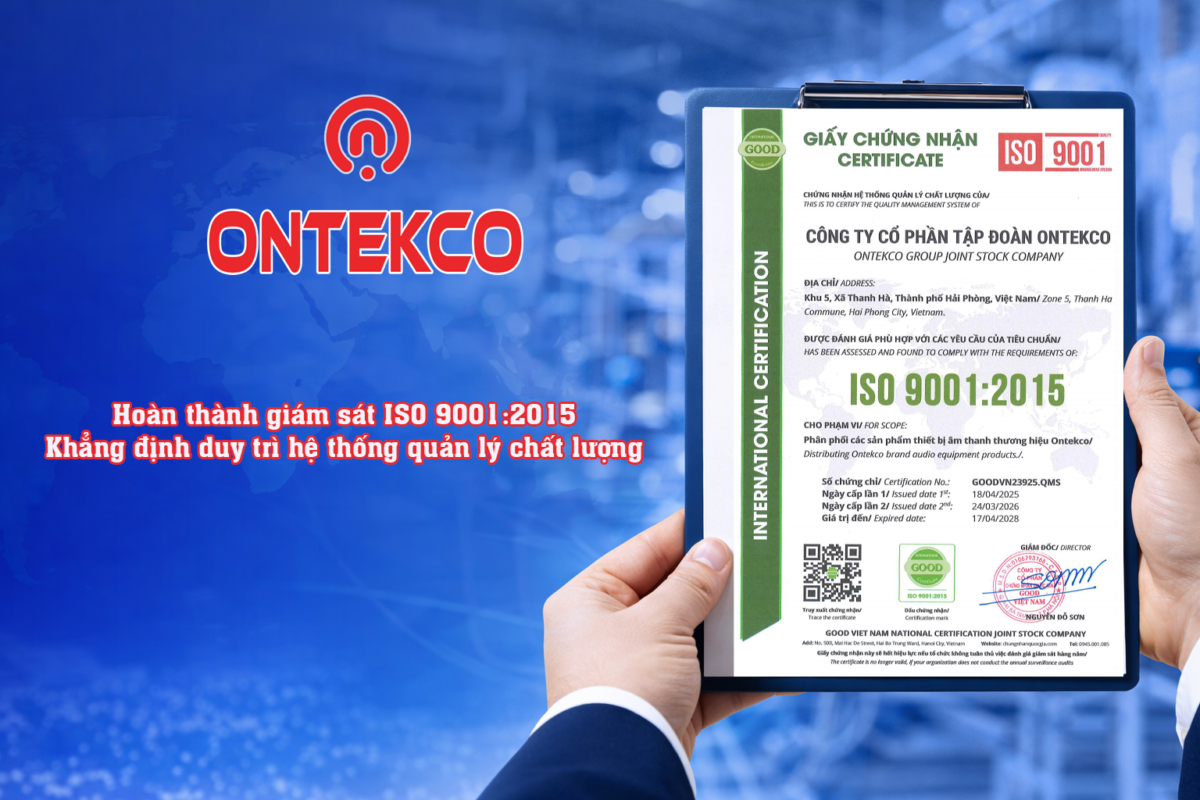 ONTEKCO hoan thanh giam sat ISO 90012015