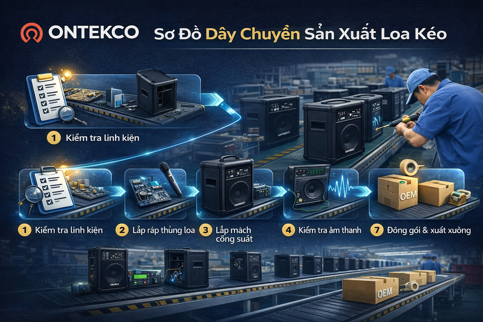 Sơ đồ quy trình sản xuất loa